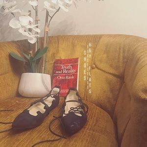 b.b.y | lace-up point flats | 8